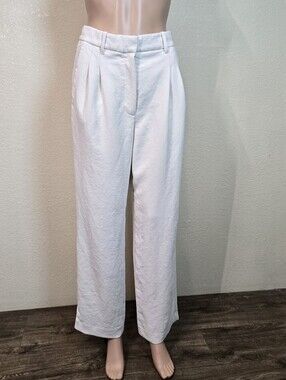Wilfred Cream Pleated Wide-Leg Trousers